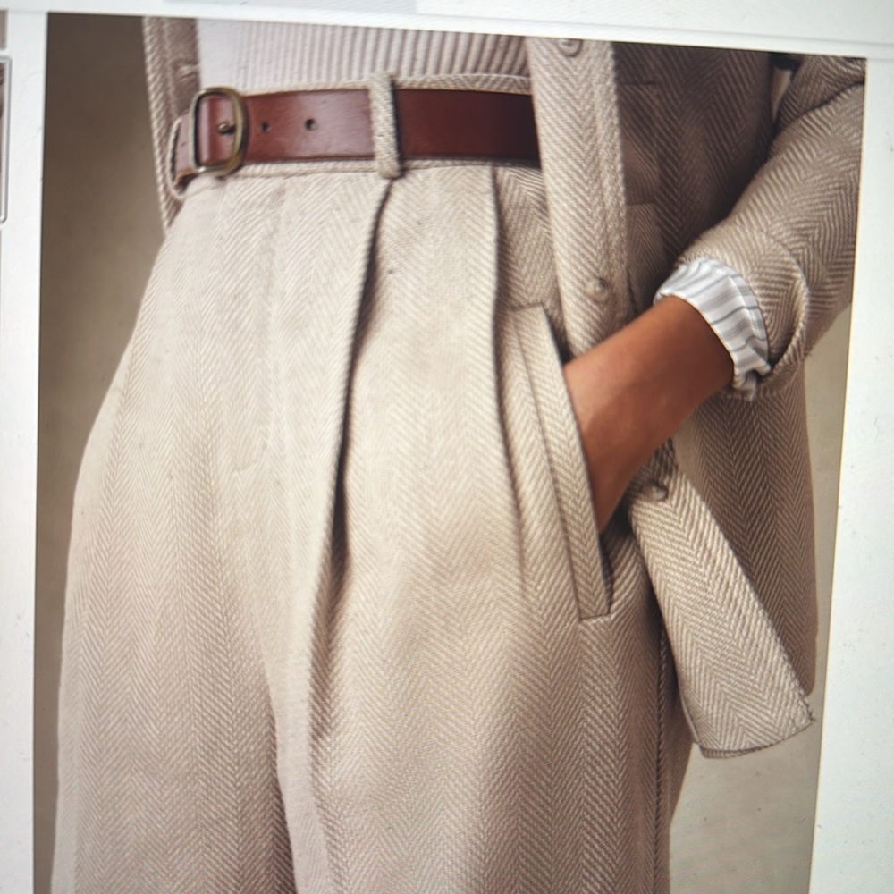 Banana Republic Norfolk linen cotton wide leg trouser fully lined (not BR outlet - Picture 12 of 12